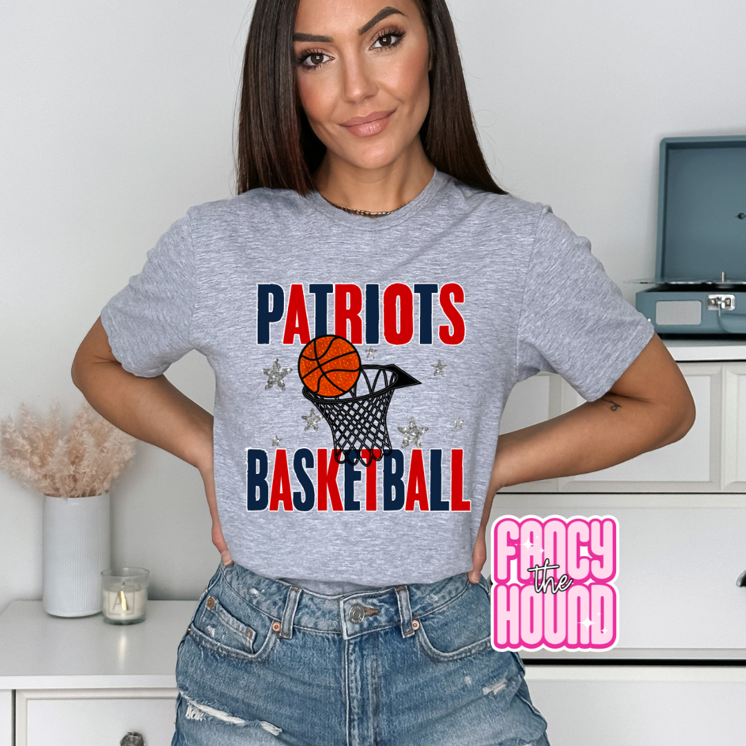 Patriots Basketball - Navy/Red