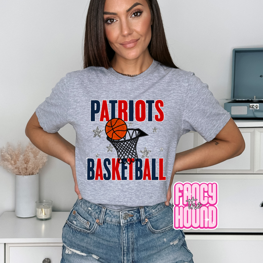 Patriots Basketball - Navy/Red
