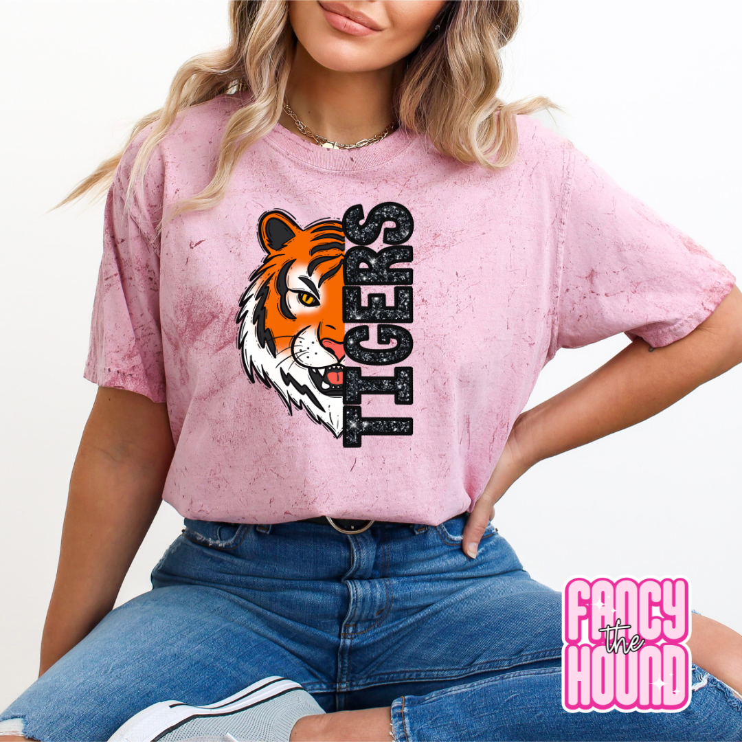 Tiger Head - Faux Embroidery