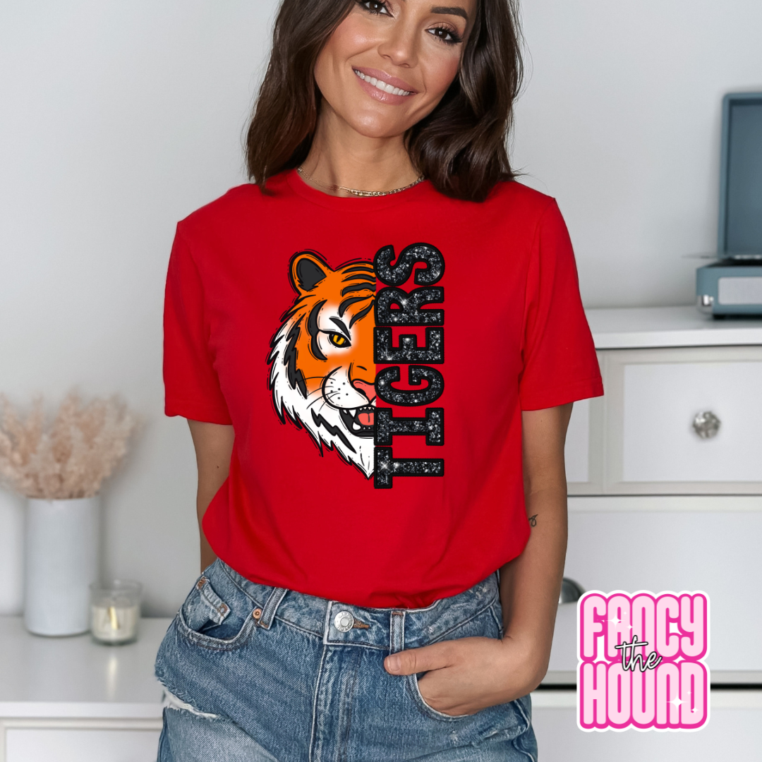 Tiger Head - Faux Embroidery