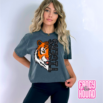 Tiger Head - Faux Embroidery