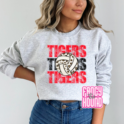 Stacked Tigers - Leopard Volleyball